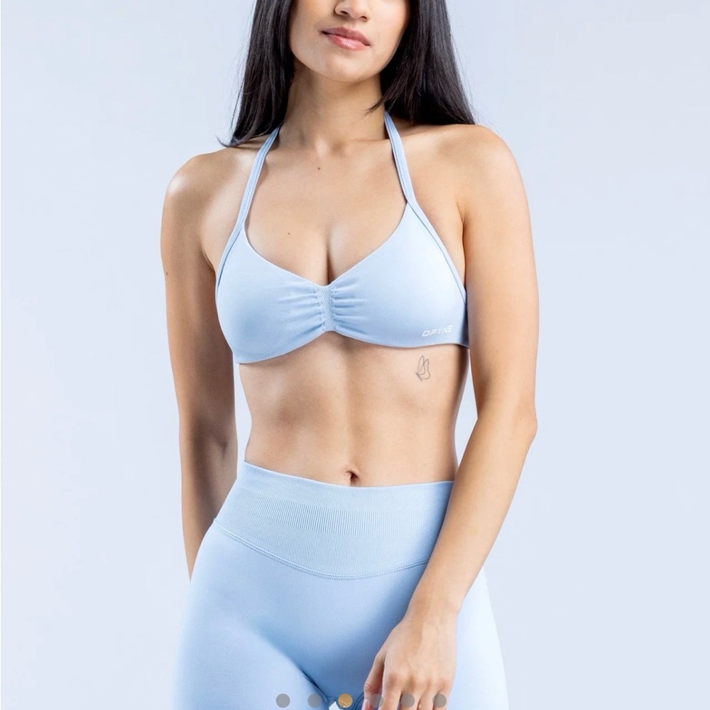 DFYNE Impact Strappy Bra Ice Blue